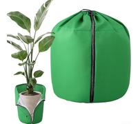 Plant Winter Protection Bag with Drawstring and Zipper for Potted Plants and Fruit Trees, Anti Frost Oxford Cloth Cover for Outdoor Garden Use (65 * 70cm)