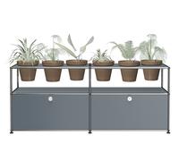 Plant worlds Sideboard Configuration 2 USM Haller Middle grey - USM HALLER DE_QS_M47 MITTGRAU