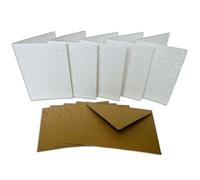 Plantable Blank Cards and Envelopes for Card Making - Recycled & Eco Christmas Card Making Supplies with Flower Seeds - Make Your Own Christmas Card Making Kits for Adults & Kids (A7, 5, Cards)