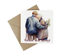 Plantable Happy Anniversary Card - Eco-Friendly Wildflower Seeded Greeting Card - Forever and Always