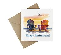 Plantable Retirement Wildflower Card - Eco-Friendly Wildflower Seeded Card - Happy Retirement Deckchairs