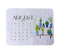 Plantable Seed Calendar 2025, Degradable Plant Calendar, Eco-Friendly Recycled Seed Paper Wall Calendar, Creative 12 Months Calendar Can Degrades as Flower Fertilizer for Plants Lovers