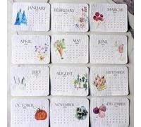 Plantable Seed Calendar 2025, Eco Friendly Plantable Calendar 2025, Seed Paper Calendar, Plantable 12 Months Calendar Greenery Planner with Growable Plants, Modern Greenery Calendar Planner