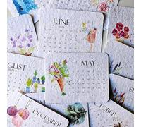 Plantable Seed Calendar 2025 | Eco-Friendly Recycled Seed Paper Desk Calendar | Plantable 12 Months Calendar | Plant Calendar 2025 | Daily Planner Calendar | Creative Calendar