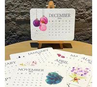 Plantable Seed Calendar 2026, 12 Months Eco-Friendly Plantable Love Seed Calendar, Recycled Seeds Paper Desk Calendars with Stand, Creatively Seeds Paper Plantables Calendars Monthly Planner