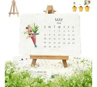 Plantable Seed Calendar 2026,Eco-Friendly Plantable Love Seed Calendar 2026, Perfect Modern Greening Calendars Planner With Stand,suitable for gardening and decoration.