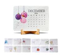 Plantable Seed Calendar 2026, Eco-Friendly Plantable Love Seed Calendar, Recycled Seeds Paper Desk Calendars with Easel,12 Month Biodegradables SeedPaper Planner,Germination Seeds Paper Family Planner