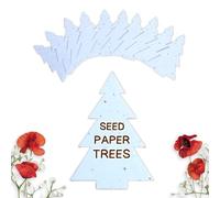 Plantable Seed Paper Trees - Handmade Seeded Paper Shapes for Gift Tags, Christmas Cards or Party Bags - Recycled Card Seed Bombs with Bee Friendly Flower Seeds - Greenili (25)