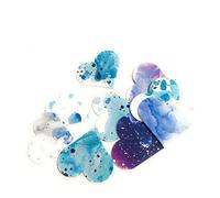 Plantable Wildflower Seed Paper Stars, 30 Pieces, Mixed Blue 6 cm, Wedding Favours, Memorial Tokens, Crafts, Thank You Teacher Gift - Hearts, Stars (Star)