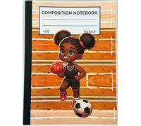 Plantaingurl Designs Notebooks - Wide-Ruled Composition and Spiral Journals - Water-Resistant Inspirational Cultural Stationery for Girls, Teens, and Women - 8.25" x 11.25" (Star Gurl, Composition)