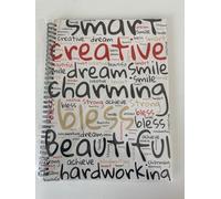 Plantaingurl Designs You Are Everything Affirmation Notebook, Wide Ruled, 8.25" x 11.25", Inspirational Journal for School, Office, Women & Girls (Smart, Creative, Beautiful Cover) (Spiral Notebook