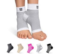 PLANTAR FASCIITIS COMPRESSION SOCKS / SLEEVES for men and women - Premium foot and ankle support to relieve pain, improve circulation and heal your feet, arches and heels - 1 White Pair - Small