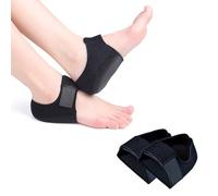 Plantar Fasciitis Gel Heel Protectors, 1 Pair Silicone Heel Cups, Black S