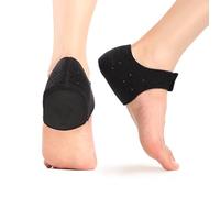 Plantar Fasciitis Heel Cup Protectors - Promifun Heel Cups for Heel Spur,Achilles Tendinitis,Cracked Heels,Heel Pain Relief Products - Gel Heel Cushion Pads,Black,Large:Women 9.5-13 / Men 8.5-14