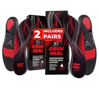 Plantar Fasciitis Insoles for Men Women Heavy Duty High Arch Support Orthotic Shoe Insoles Work Boot Shoe Insoles Black Large 2 Pairs