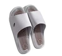 Plantar Fasciitis Massage Slippers Women Men Acupuncture Reflexology Sandals Comfort Non-Slip Shower Shoes Foot Neuropathy Pain Relief Acupressure Slippers(Grey,44/45 EU)