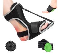 Plantar Fasciitis Night Splints, 4PCS Foot Support with 1 Night Splints for Plantar Fasciitis & 1 Foot Roller for Plantar Fasciitis & 2 Plantar Fascia Insoles, for Foot Pain Relief Day & Night (Black)