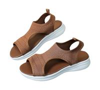 Plantar Fasciitis Sandals for Women Sandals for Women Orthopedic Arch Support Summer Slip on Ladies Wedge Slingback Walking Slip on Platform Shoes Washable Slingback My Past Orders Brown 7