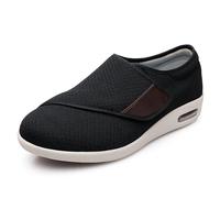 Plantar Fasciitis Shoes for Women, Swollen Feet Extra Wide Width Easy On & Off Walking Sneakers with Air Cushion & Breathable Mesh, Support for Elderly Men, Edema