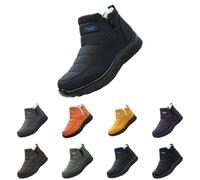 plantar fasciitis work boots Snow Boots Winter Fur lined Waterproof Slip On Outdoor Warm Ankle Boots Orthopedic Boots Non Slip Walking Boots Chunky Arch Suppport waterproof hiking shoes