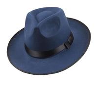 Plantation Hats for Men Panama Hat Autumn Vintage Cap Black Large Head Hats (Blue, One Size)