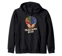 Planted Together, We Rise Inspirational Unity Zip Hoodie