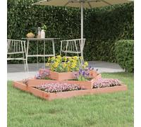 Planter 3-Tier Natural Douglas Solid Pine 112x112x27cm Raised Garden Bed Outdoor