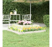 Planter 3-Tier Solid Pine Wood White Pine 110x110x27cm Raised Garden Bed Outdoor