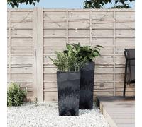 Planter Anthracite 26.5x26.5x50cm PP Concrete-Look with Removable Inner Outdoor