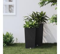 Planter with Removable Inner Garden Raised Bed Plant Pot PP Rattan vidaXL