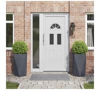Planter Anthracite Steel 40 x 40 x 75 cm. Rectangular Corrugated Garden Terrace