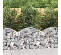 Arched Gabion Basket Galvanised Iron Mesh Wire Stone Basket Multi Sizes vidaXL