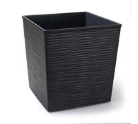 Planter Biron, Graphite Rillenoptik 40x41, 5cm Plastic Planter with Insert