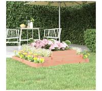 Planter box 110x110x27cm Solid Pine Wood Natural Douglas Stair-Step Raised Bed