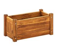 Planter Box Acacia Wood Brown 50x25x25 cm Rectangular Raised Garden Bed oiled HD