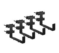 Planter Box Bracket, Flower Box Holder Circular and Square Railings Brackets,Adjustable Deck Railing Planter Box Holder for Patio Garden Fence Pergola Balcony (4 Pieces)