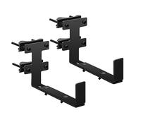 Planter Box Bracket, Flower Box Holder Circular and Square Railings Brackets,Adjustable Deck Railing Planter Box Holder for Patio Garden Fence Pergola Balcony (2 Pieces)