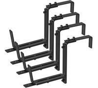 Planter Box Brackets 4Pcs Heavy Duty Adjustable Bracket Solid Metal Window Box Brackets for Railing Wall Balcony Garden