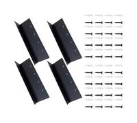 Planter Box Corner Brackets 4 Pack, Black Metal L Shape Reinforcement Hardware with Pre Drilled Holes for Raised Beds and Patio Frames Garden Bed Brace Planter Corner Raised Bracket L