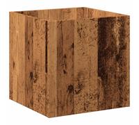 vidaXL Planter Box Old Wood - Engineered Wood Square Planter 40x40x40 cm - Brown