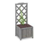 Planter box Removable Base Planter with Trellis Wooden Climbing Planter