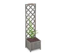 Planter box Removable Base Planter with Trellis Wooden Climbing Planter
