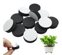 Planter Feet, Pot Feet 24Pcs 1.2x0.6" Round Self-Adhesive Foam Planter Non-Slip & Sturdy Flower Pot Risers for Indoor Outdoor