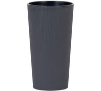 Planter Flower Pot Locon Stripe 25 CM Grey Plastic