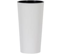 Planter Flower Pot Locon Stripe White 30 CM Plastic