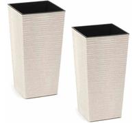 Planter Flower Pot Plant Pot Flower Container Nice 2-Pack 30 Cm White Bucket