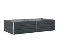 vidaXL Planter Light Grey 385 x 100 x 45 cm Galvanised Steel, Garden and Terrace Inspiration, Industrial Elements, Durable Designs for Outdoor Spaces, Unique Decor Ideas Functional Layouts