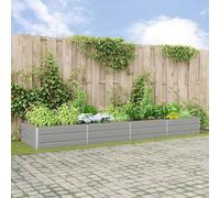 Planter Galvanised Steel Garden Terrace Metal Container Outdoor Holder vidaXL