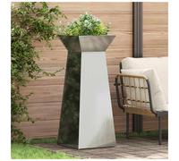 vidaXL Pillar Planter Silver 40 x 40 x 100 cm
