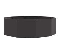 Planter Garden Outdoor Container Pot Round Steel Decor Terrace Modern vidaXL